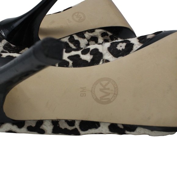 Michael Kors Womens Size 9 M Leopard Print Calf Hair Lonna Pumps Heels Platform - Picture 13 of 14